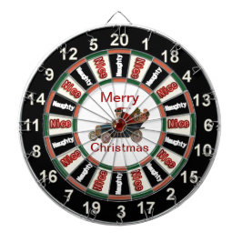 Naughty oder Nice Dart Board Santa Dartscheibe