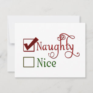 Naughty oder Nice Feiertagskarte