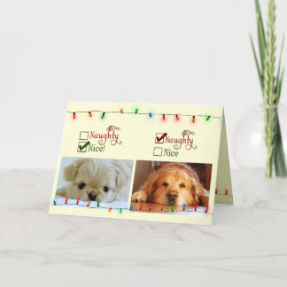 Naughty oder Nice Feiertagskarte