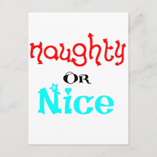 Naughty oder Nice Feiertagspostkarte
