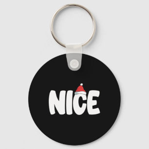 Naughty oder Nice Funny Matching Weihnachtsfamilie Schlüsselanhänger