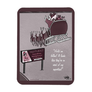 Naughty oder Nice Holiday Magnet