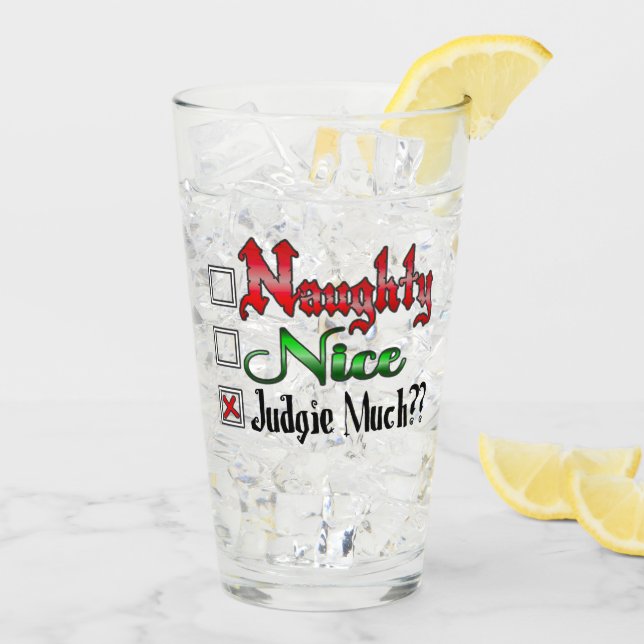 Naughty oder Nice Judgie viel Glas (Rückseite Ice)