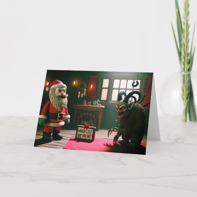 Naughty oder Nice Karte (Vorderseite)