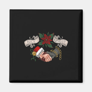 Naughty oder Nice Krampus und Weihnachten 1 Magnet