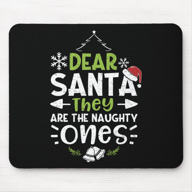 Naughty oder Nice Lieber Weihnachten Sie sind die  Mousepad (Vorne)
