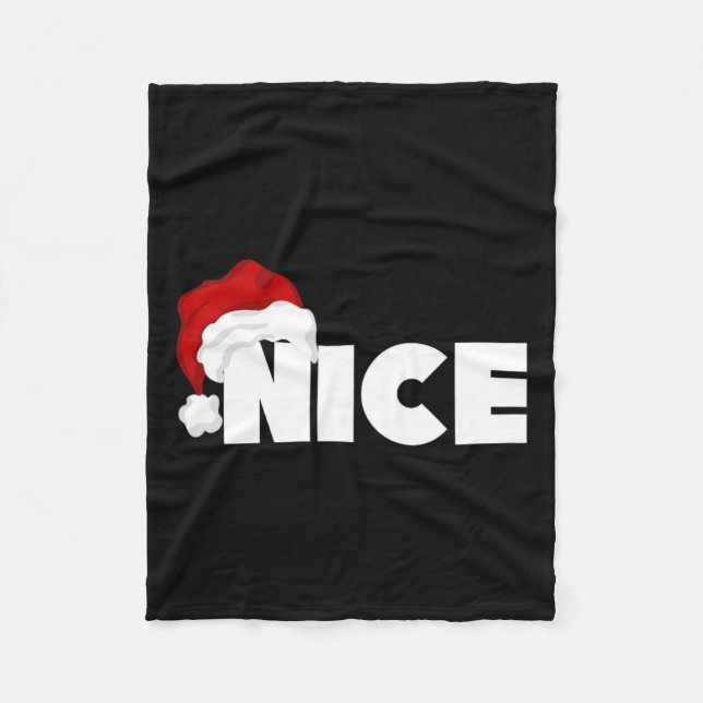 Naughty oder Nice Matching Weihnachten Weihnachten Fleecedecke (Vorderseite)
