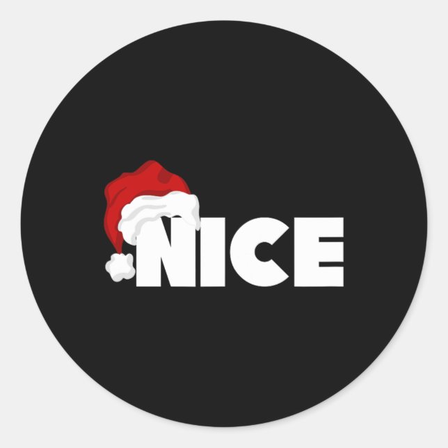 Naughty oder Nice Matching Weihnachten Weihnachten Runder Aufkleber (Vorderseite)