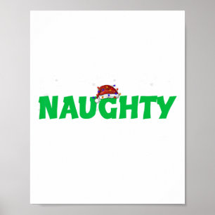 Naughty oder Nice Matching Weihnachtspaare Kostüm Poster
