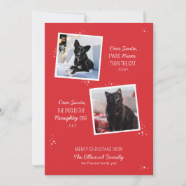 Naughty oder Nice Pet Funny Weihnachtskarte
