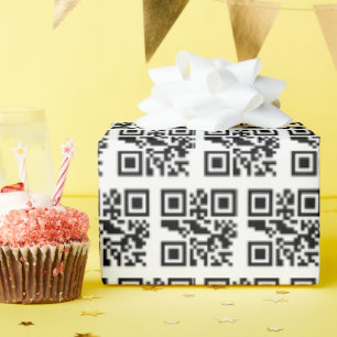 Naughty oder Nice QR Code Geschenkpapier