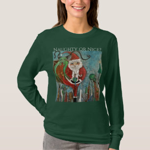 Naughty oder Nice Santa and Krampus Art  T-Shirt