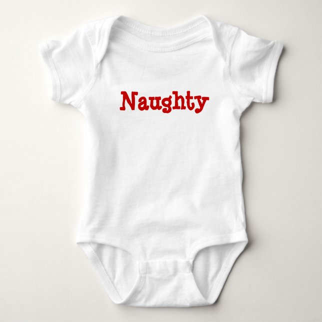 Naughty oder Nice Zitat Funny Niedlich Baby Christ Strampler (Vorderseite)