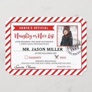 Naughty oder Nizza Weihnachtsmann Einladung