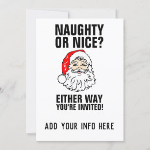 NAUGHTY ODER SCHÖN? CHRISTMAS PARTY EINLADUNGEN