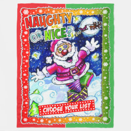 Naughty or nice, choose your list fleecedecke