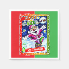 Naughty or nice, choose your list serviette