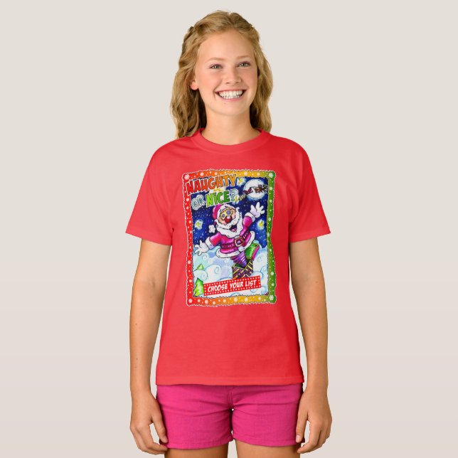 Naughty or nice, choose your list T-Shirt (Vorne ganz)