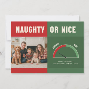 Naughty Or Nice Kids Familienfoto Weihnachten