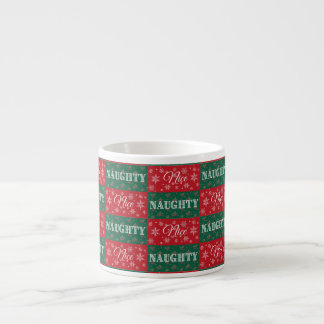 Naughty or Nice List Weihnachten Espressotasse