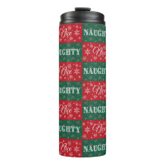 Naughty or Nice List Weihnachten Thermosbecher