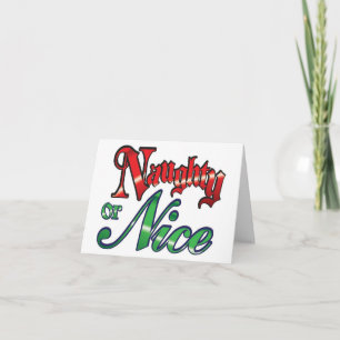 NAUGHTY OR NICE-U KNOW WHICH "I" PREFER=CHRISTMAS FEIERTAGSKARTE