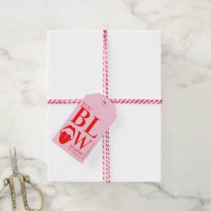 Naughty Pink Red Valentinstag Card Geschenkanhänger