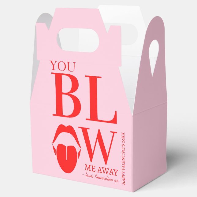 Naughty Pink Red Valentinstag Card Geschenkschachtel (Geöffnet)