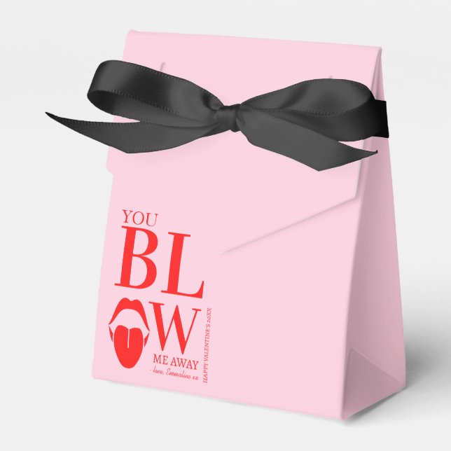 Naughty Pink Red Valentinstag Card Geschenkschachtel (Vorderseite)