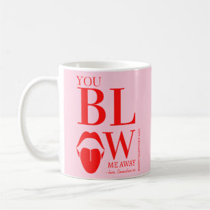 Naughty Pink Red Valentinstag Card Kaffeetasse