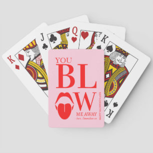 Naughty Pink Red Valentinstag Card Spielkarten