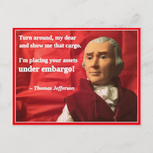 Naughty Presidential Valentine: Embargo Feiertagspostkarte
