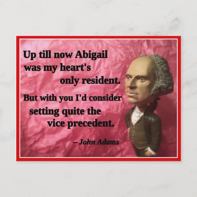 Naughty Presidential Valentine Feiertagspostkarte (Vorderseite)