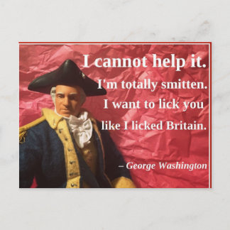 Naughty Presidential Valentine: Licking Britain Feiertagspostkarte