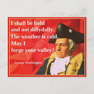 Naughty Presidential Valentine: Valley Forge Feiertagspostkarte