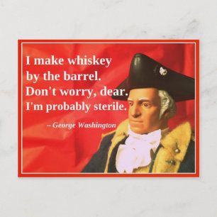 Naughty Presidential Valentine: Whisky Feiertagspostkarte