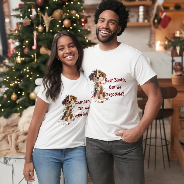 Naughty Puppy Santa Negotiations T-Shirt (Von Creator hochgeladen)