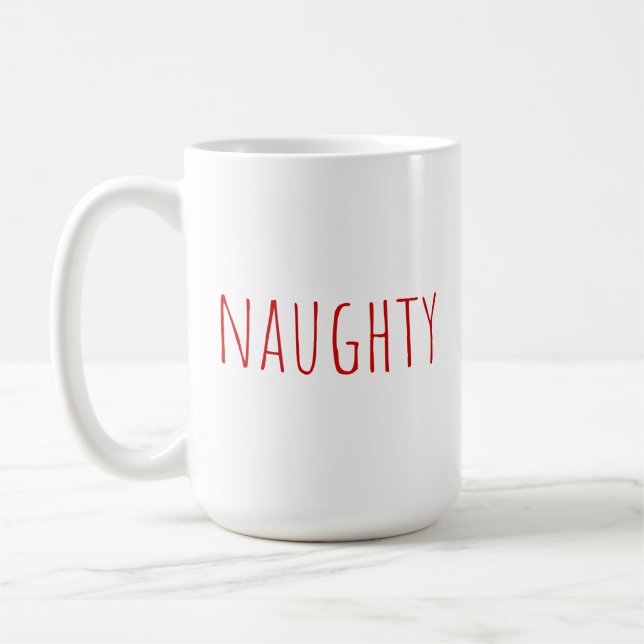 Naughty Rae Dunn  Weihnachten Kaffeetasse (Links)