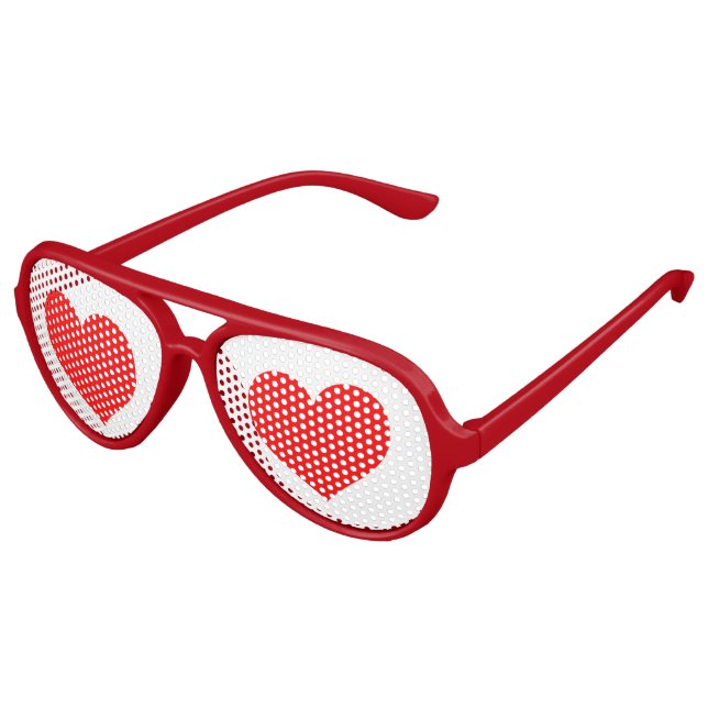Naughty Red Hearts Funny Sonnenbrille (Schrägansicht)