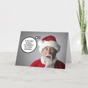 Naughty Santa Claus, Weihnachts Gruß Karte