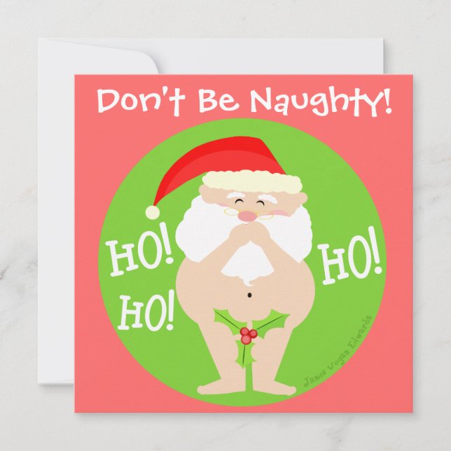Naughty Santa Party Einladung (Vorderseite)