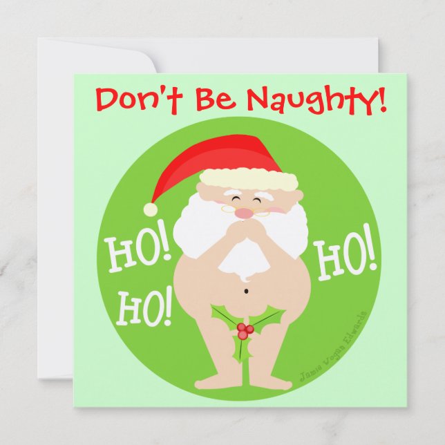 Naughty Santa Party Einladung (Vorderseite)