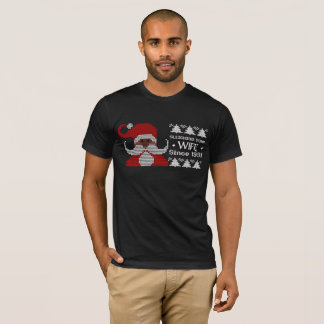 Naughty Santa Sleighing Ihre Ehefrau Weihnachten T-Shirt