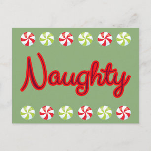 Naughty Script mit Weihnachtscreme Feiertagspostkarte