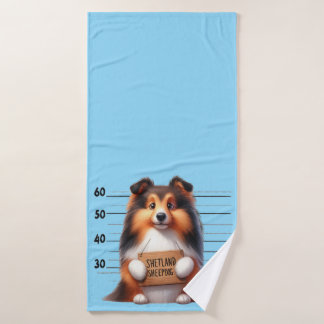 Naughty Shetland Sheepdog Badehandtuch