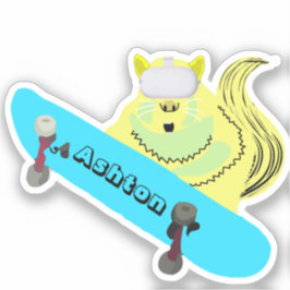 Naughty Squirrel #1009 Individuelle Name Skate Aufkleber