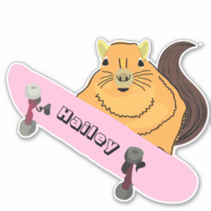 Naughty Squirrel #223 Hailey Skateboarding Aufkleber