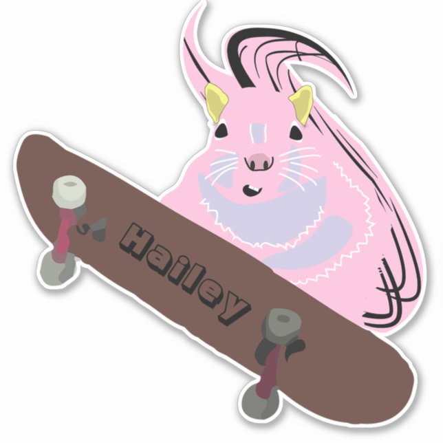 Naughty Squirrel #238 Hailey Skateboarding Aufkleber (Vorderseite)