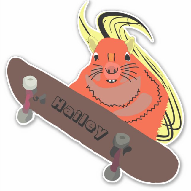 Naughty Squirrel #241 Hailey Skateboarding Aufkleber (Vorderseite)
