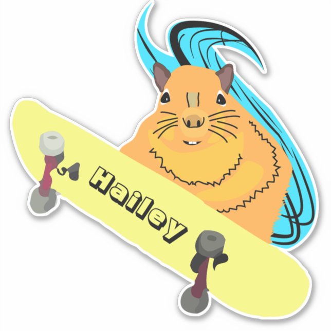 Naughty Squirrel #263 Hailey Skateboarding Aufkleber (Vorderseite)